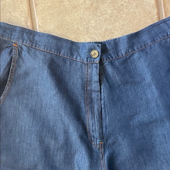 Denim Wide Leg Pants/Culottes/Gauchos - Picture 5 of 6